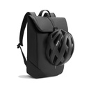  Urban Water Resistant Flap-top Backpack - Black