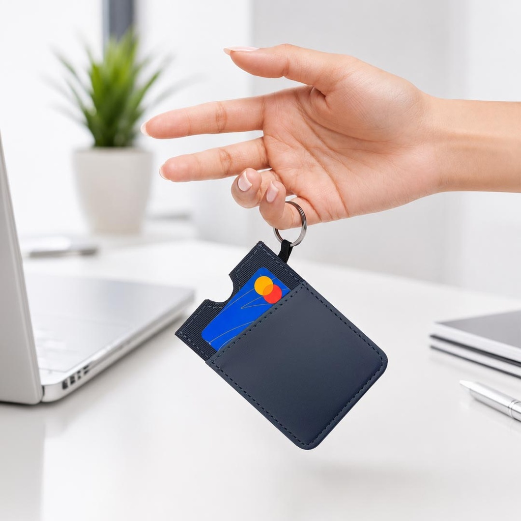 LUGANO - Card Holder - Navy Blue