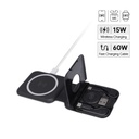 TURIN - @memorii Foldable 2-in-1 Wireless Charger and Multicable Set - Black