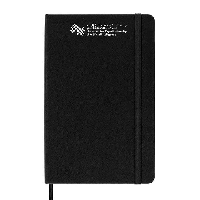 MBZUAI Moleskine Large Hardcover Ruled Notebook - Black