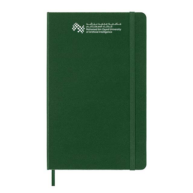 MBZUAI Moleskine Large Hardcover Ruled Notebook - Myrtle Green