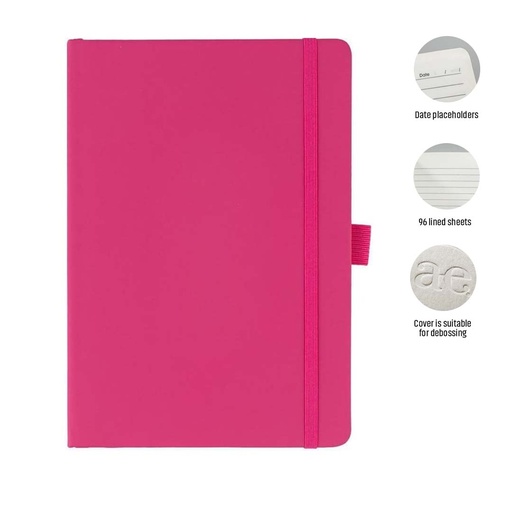 [NBGL 5240] JURSI - Giftology A5 PU Notebook with Pen Loop - Pink